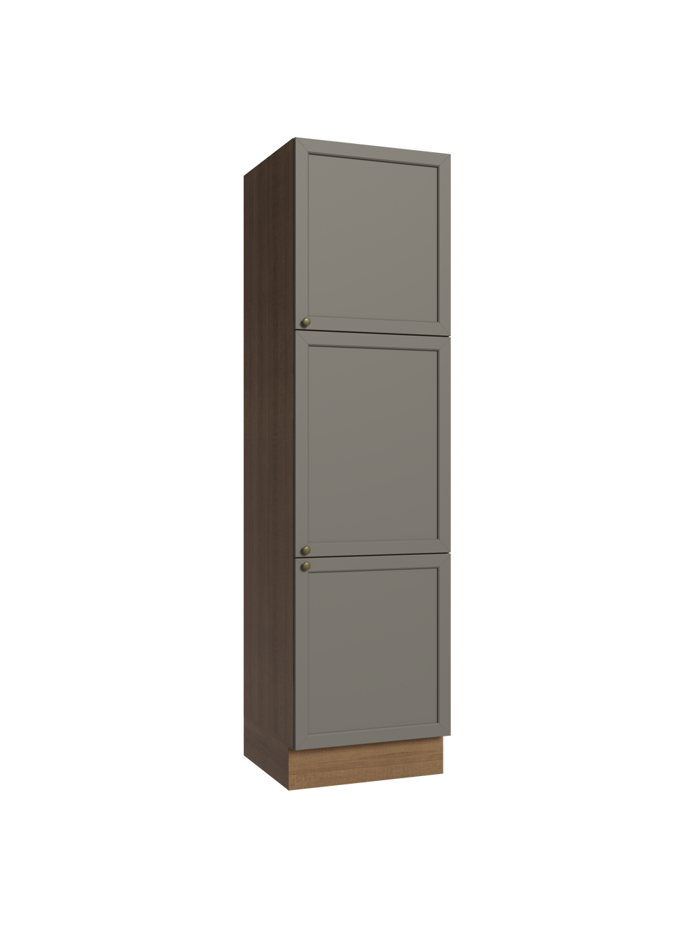 Paneleiro 60 cm 3 Portas Rustic/Cinza Vik Madesa - Rustic/Cinza