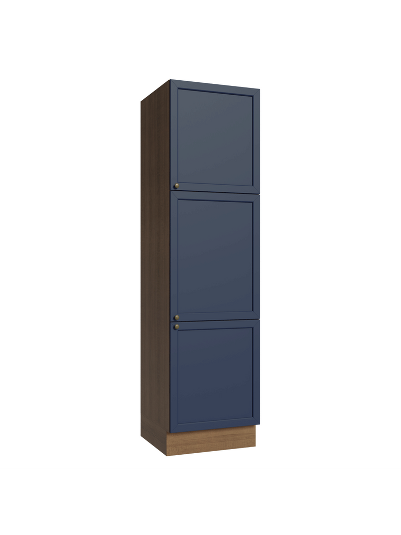 Paneleiro 60 cm 3 Portas Rustic/Azul Vik Madesa