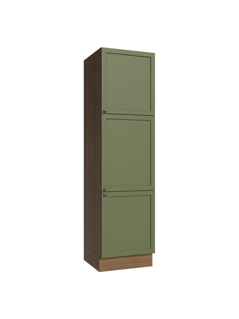 Paneleiro 60 cm 3 Portas Rustic/Verde Vik Madesa