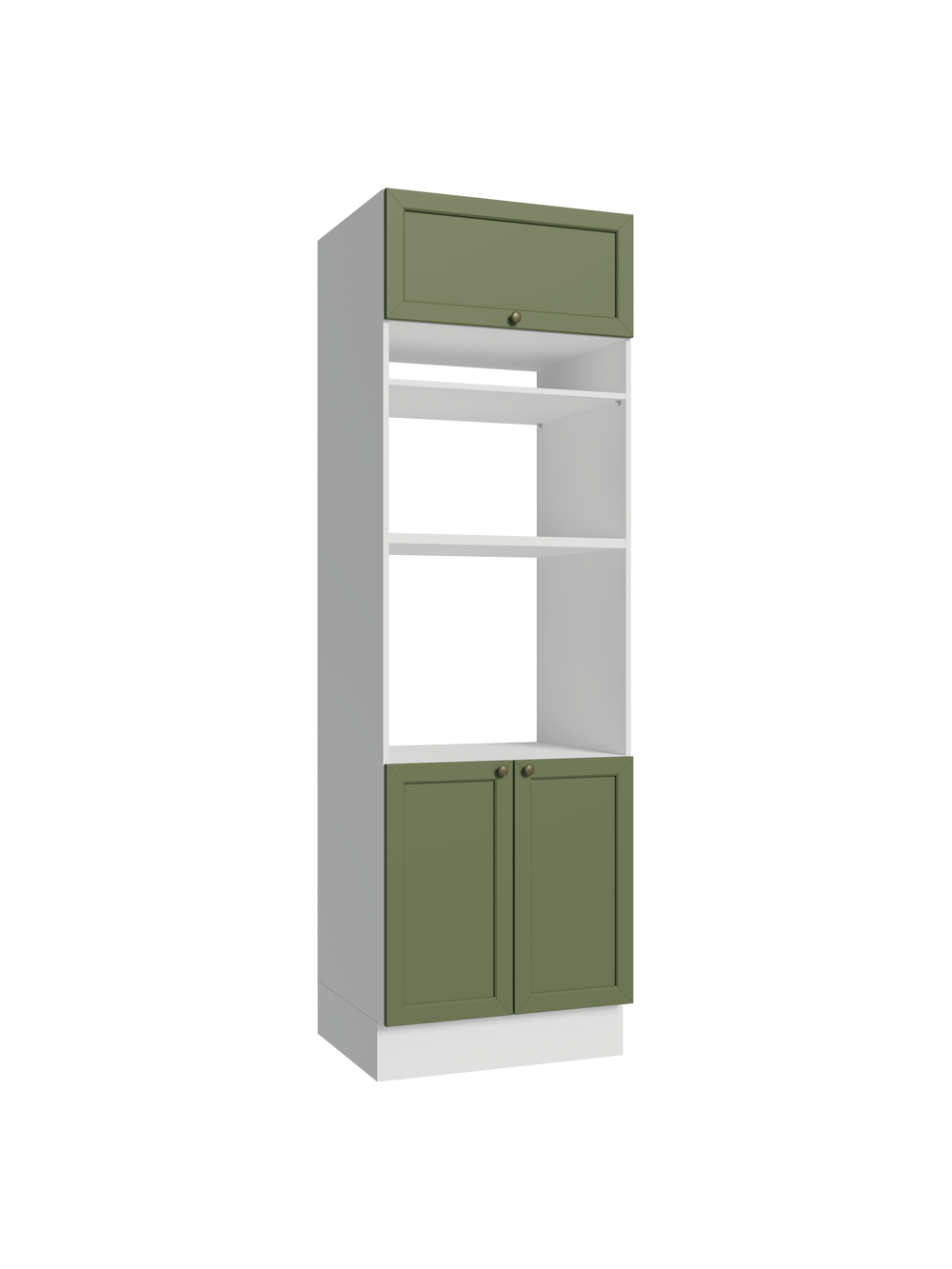 Torre Quente 70 cm 3 Portas Branco/Verde Vik Madesa - Branco/Verde