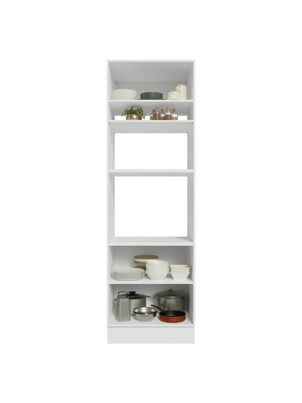 Torre Quente 70 cm 3 Portas Branco/Verde Vik Madesa