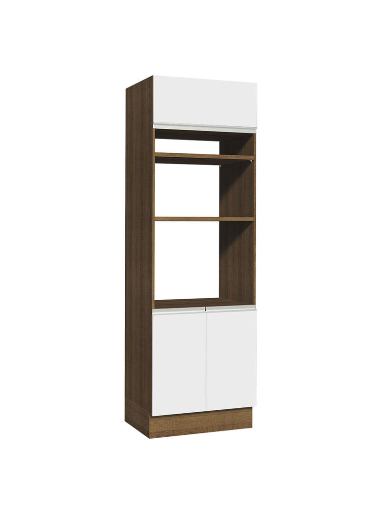 Torre Quente Madesa Glamy 70 cm 3 Portas Rustic/Branco