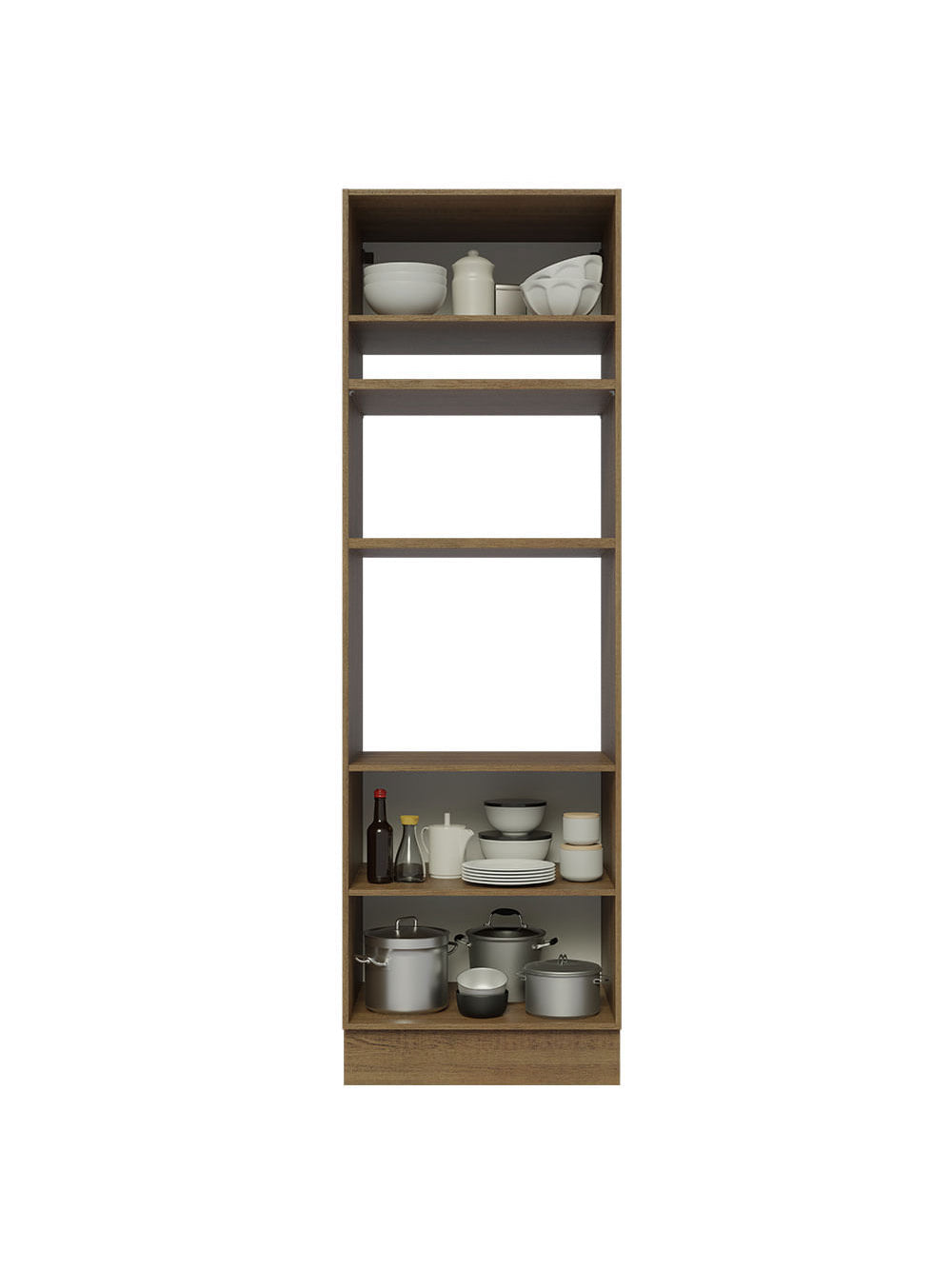 Torre Quente Madesa Glamy 70 cm 3 Portas Rustic/Branco