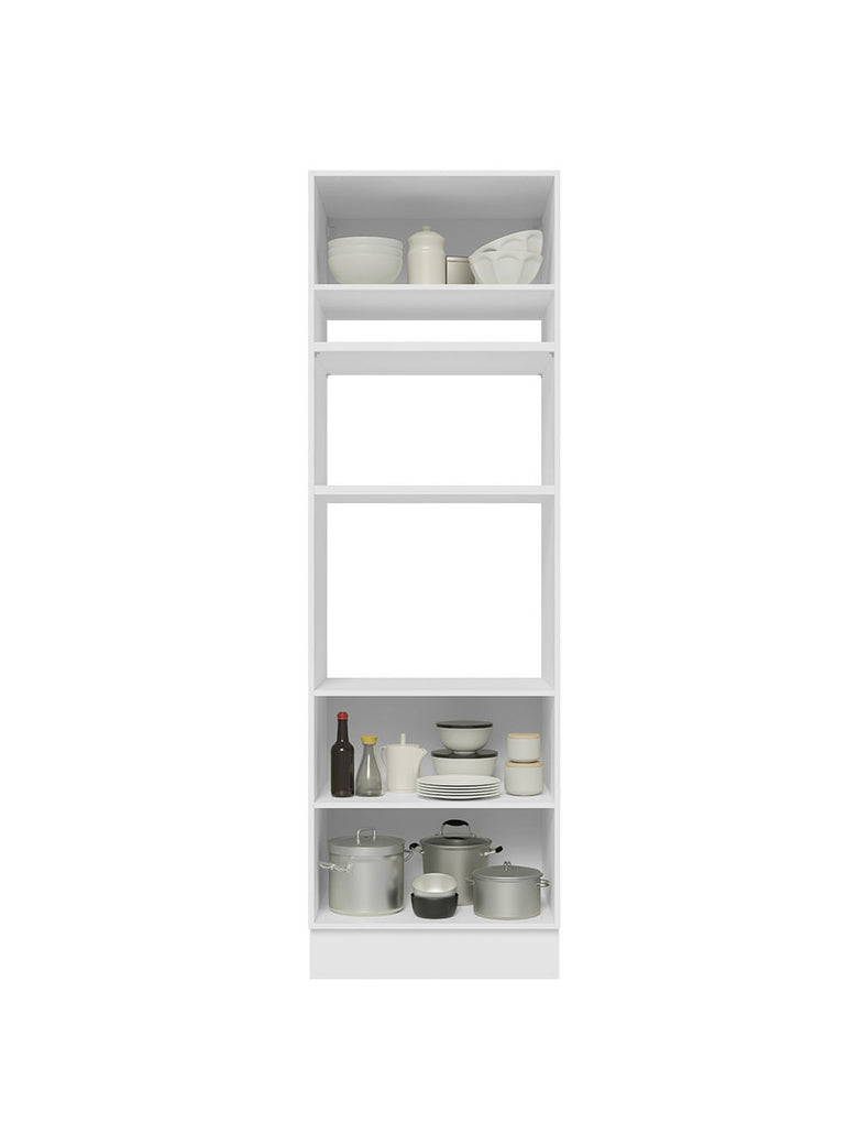 Torre Quente Madesa Glamy 70 cm 3 Portas Branco/Rustic