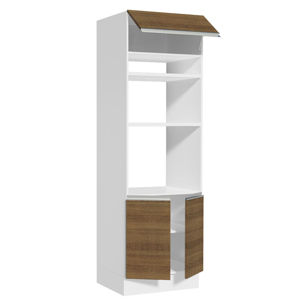 Torre Quente Madesa Glamy 70 cm 3 Portas Branco/Rustic