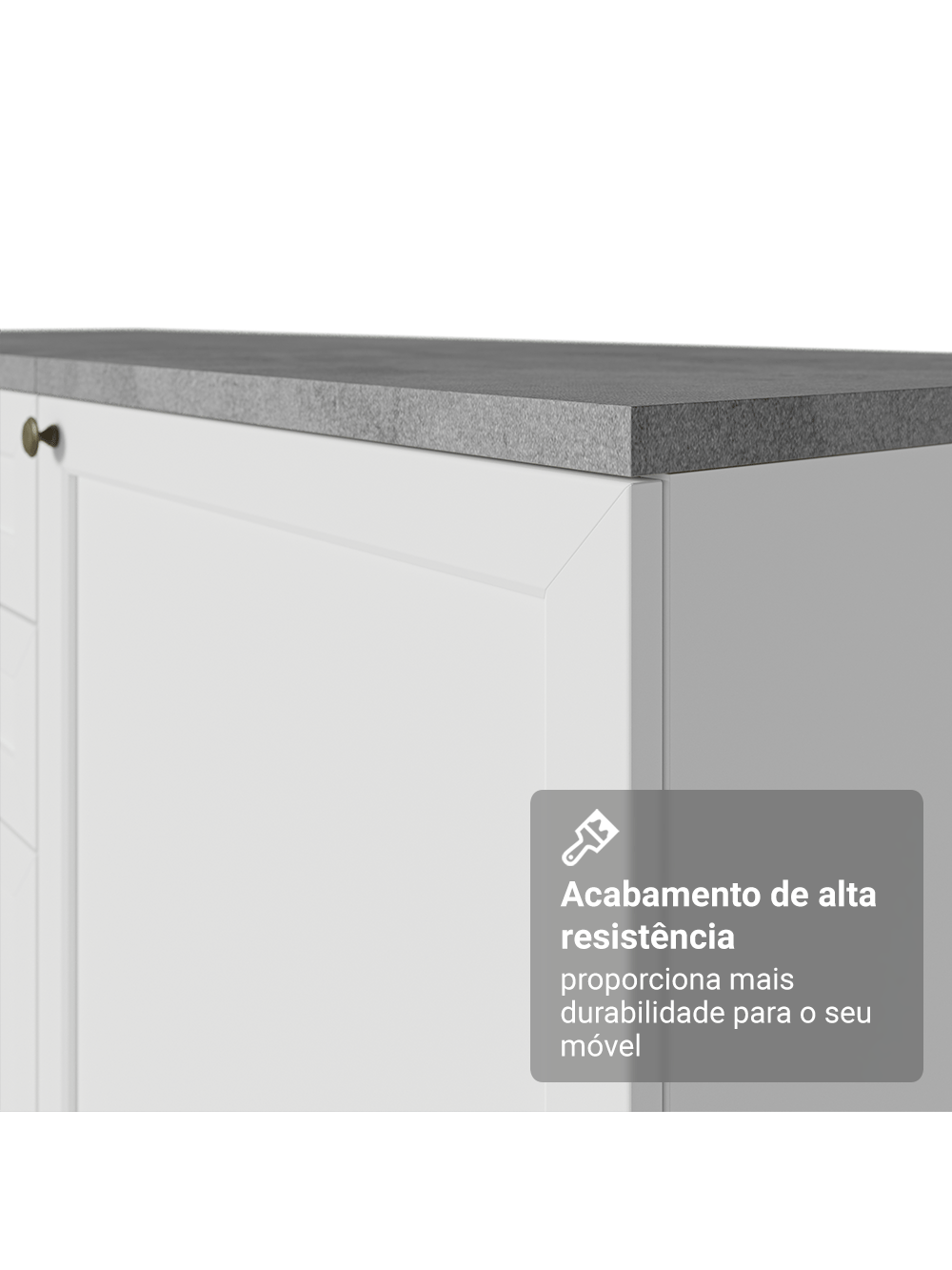 Armário de Cozinha Completa 270 cm Branco Vik Madesa 01