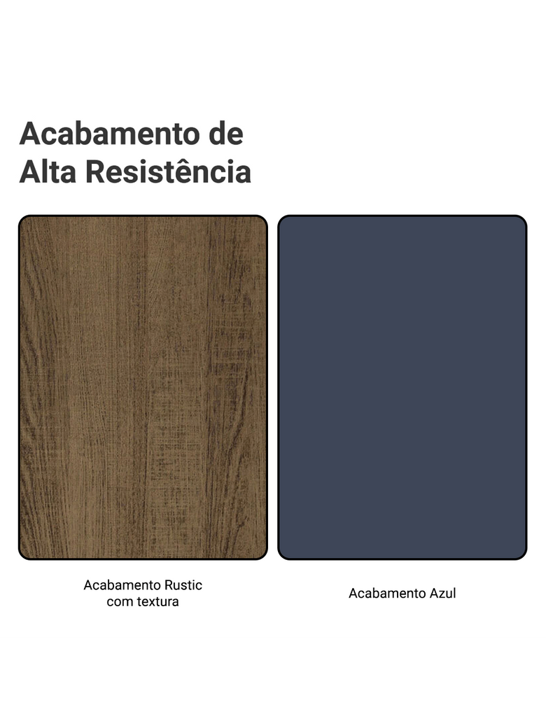 Armário de Cozinha Completa 270 cm Rustic/Azul Vik Madesa 02