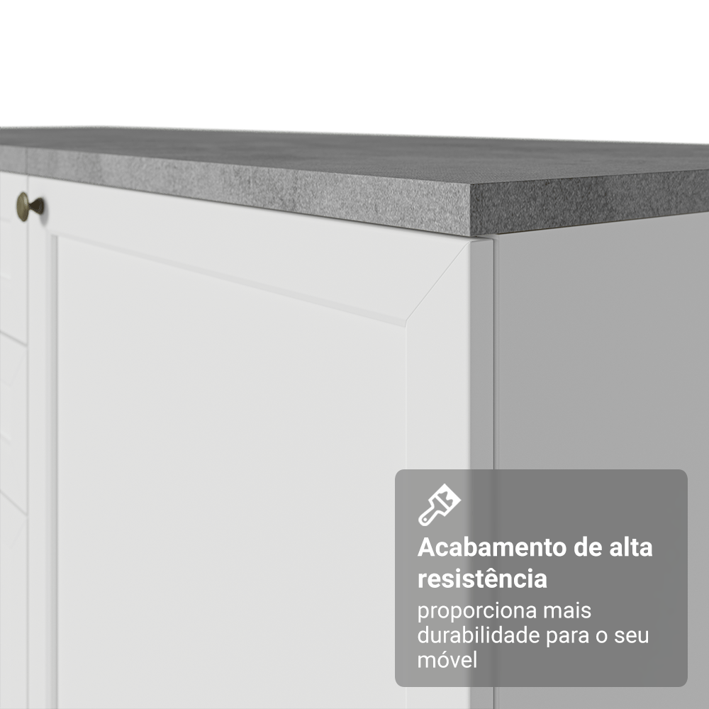 Armário de Cozinha Completa 310 cm Branco Vik Madesa 01