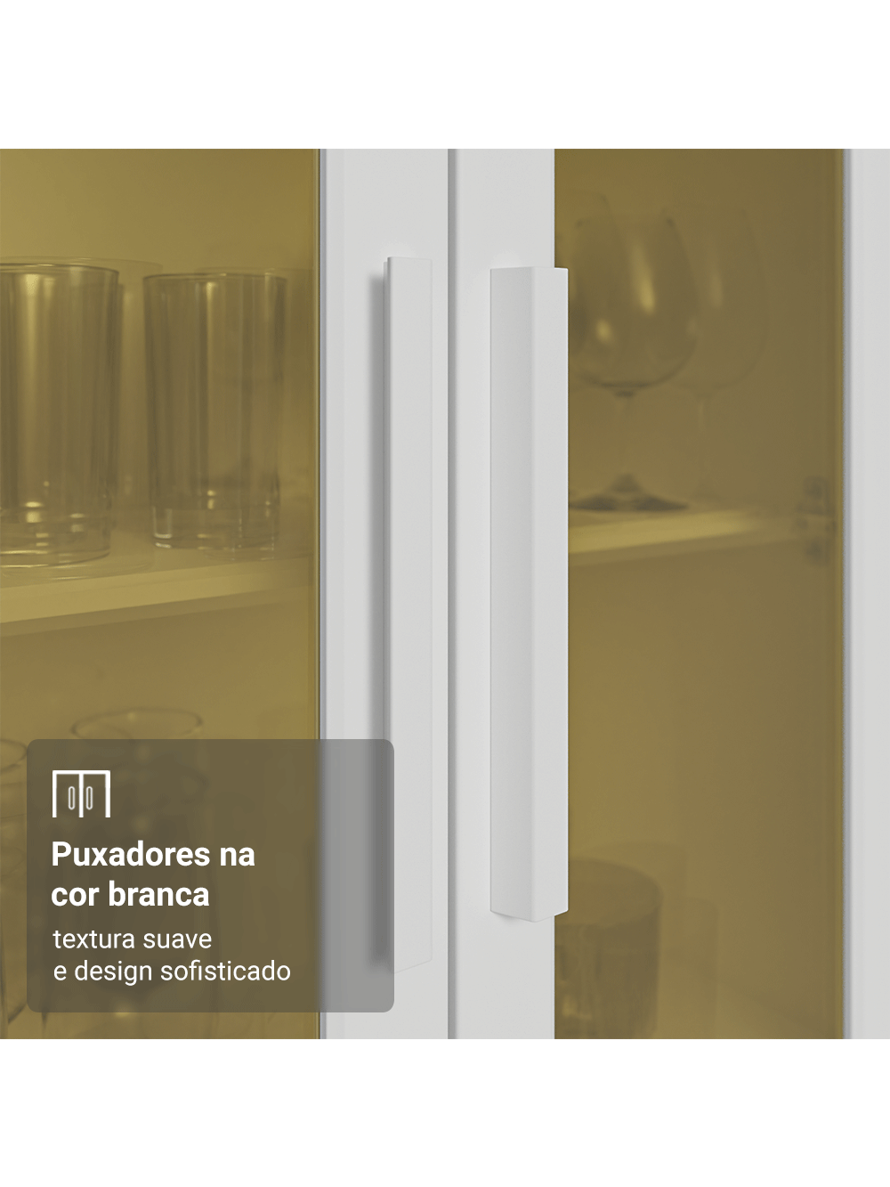 Armário de Cozinha Completa 100% MDF 310 cm Branco Smart Madesa 03