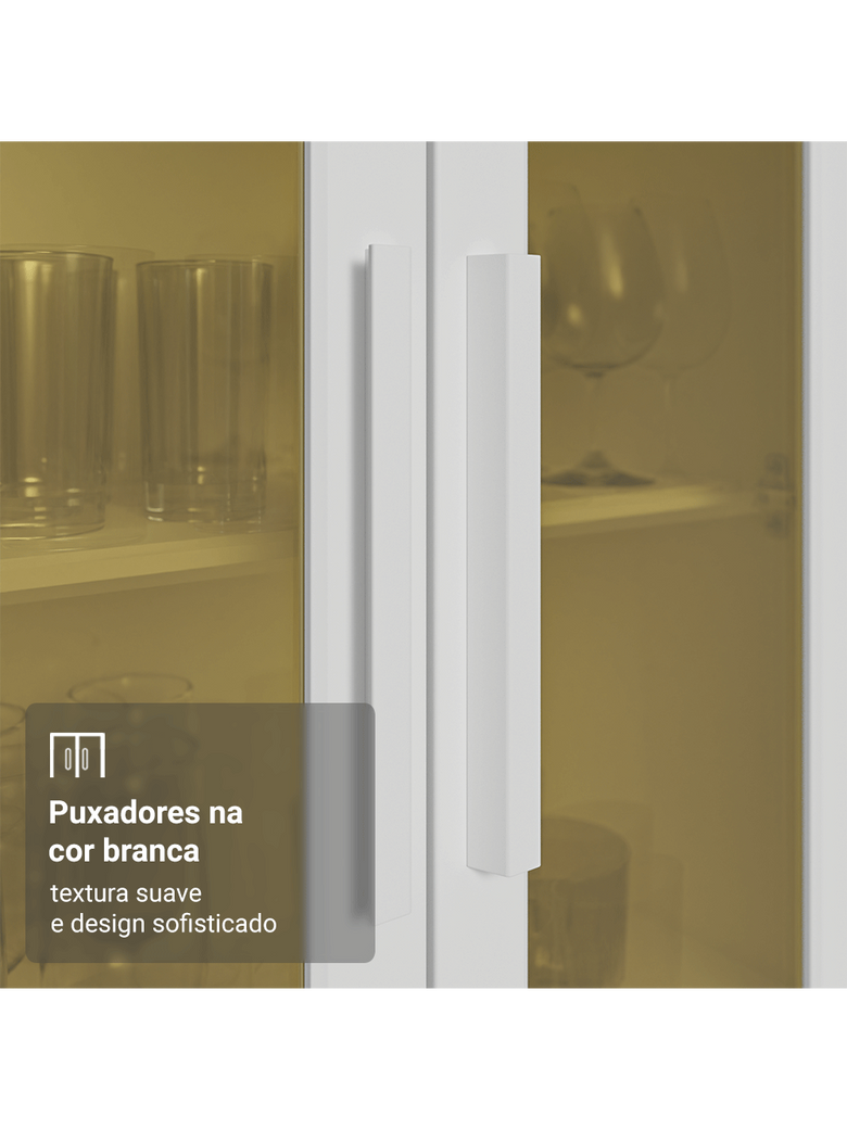 Armário de Cozinha Completa 100% MDF 310 cm Branco Smart Madesa 03