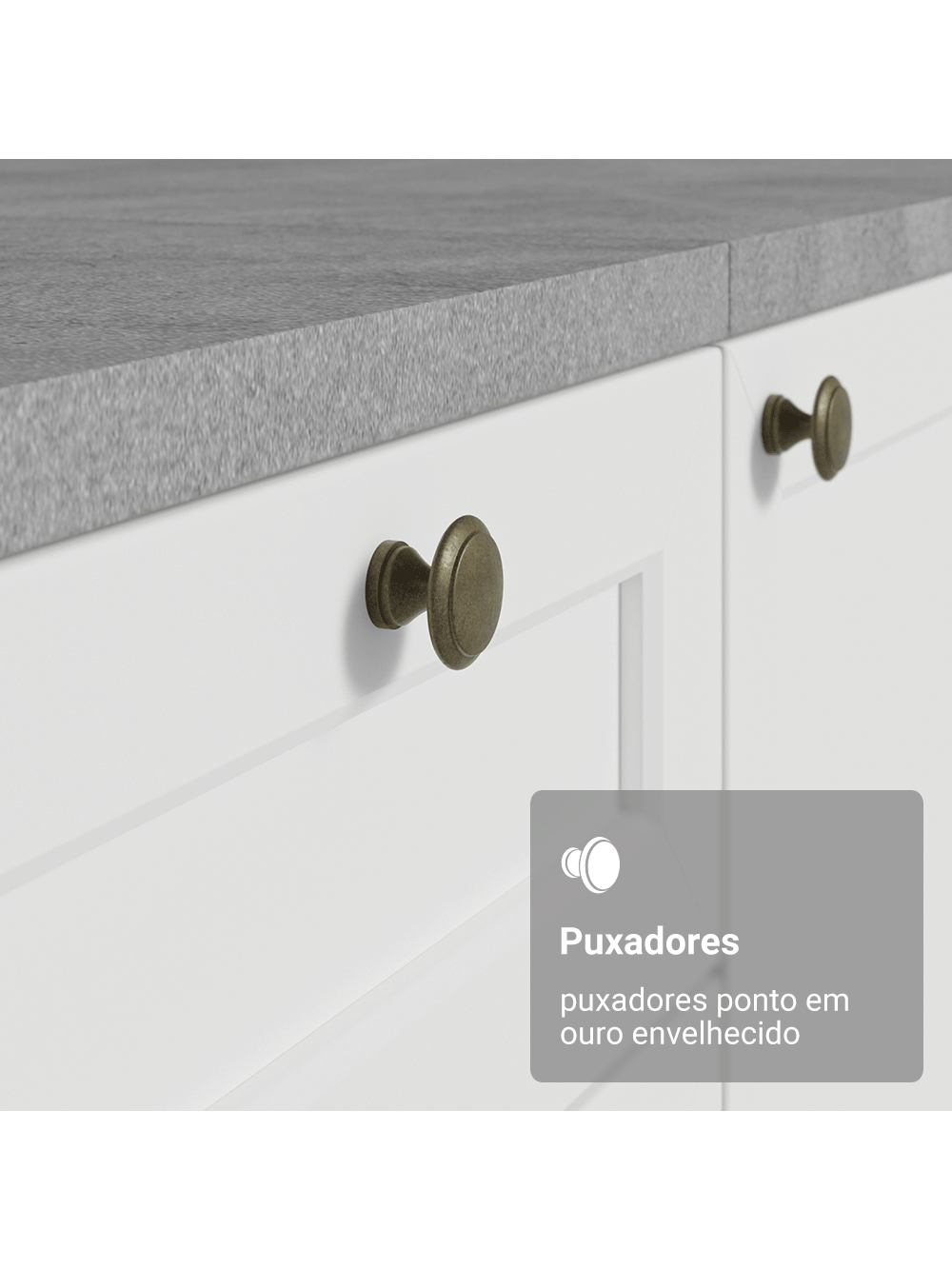 Armário de Cozinha Completa 180 cm Branco Vik Madesa 05