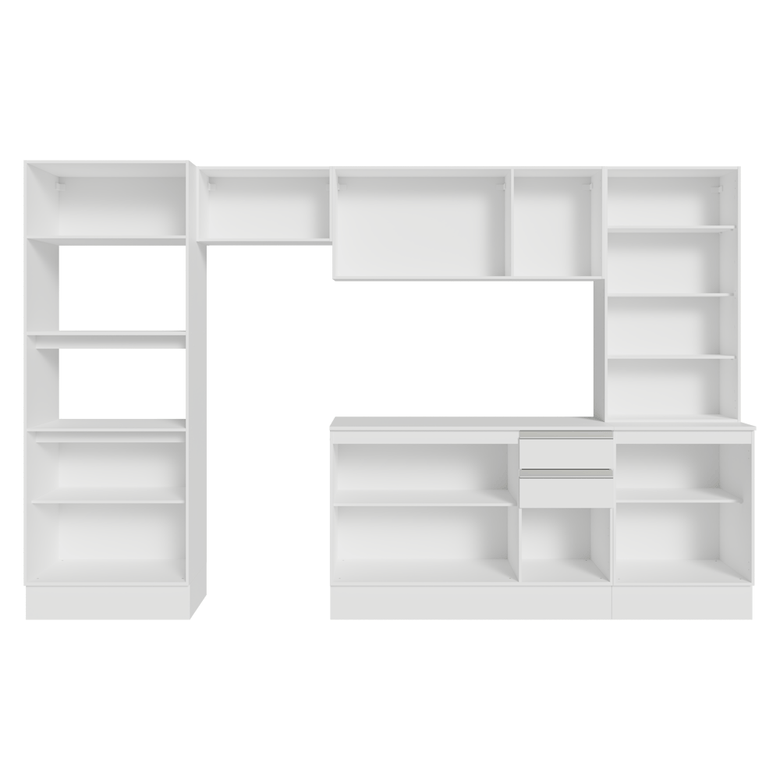 Armário de Cozinha Completa 100% MDF 310 cm Branco Smart Madesa 04