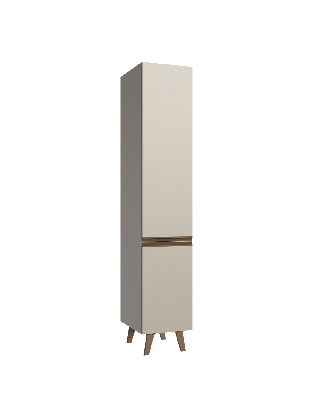 Paneleiro 40 cm 2 Portas Com Pés Crema Nice Madesa - Crema