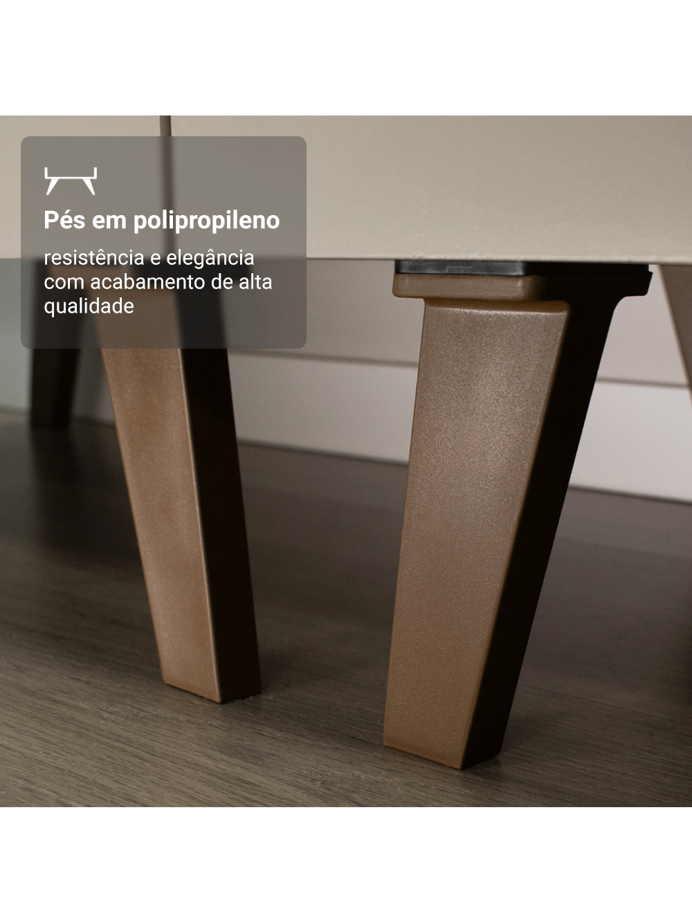 Paneleiro 40 cm 2 Portas Com Pés Crema Nice Madesa