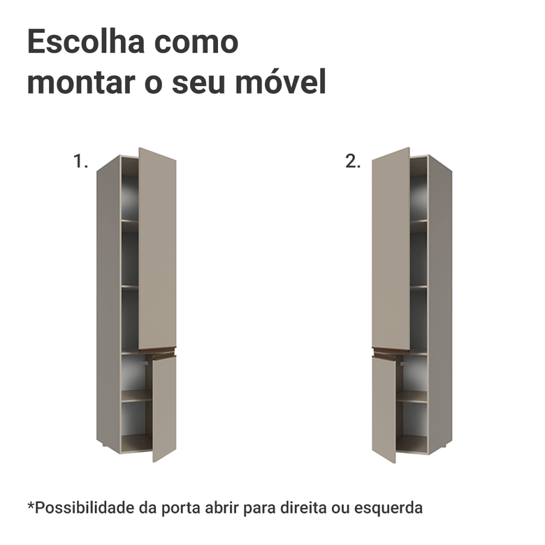 Paneleiro 40 cm 2 Portas Suspenso Crema Nice Madesa