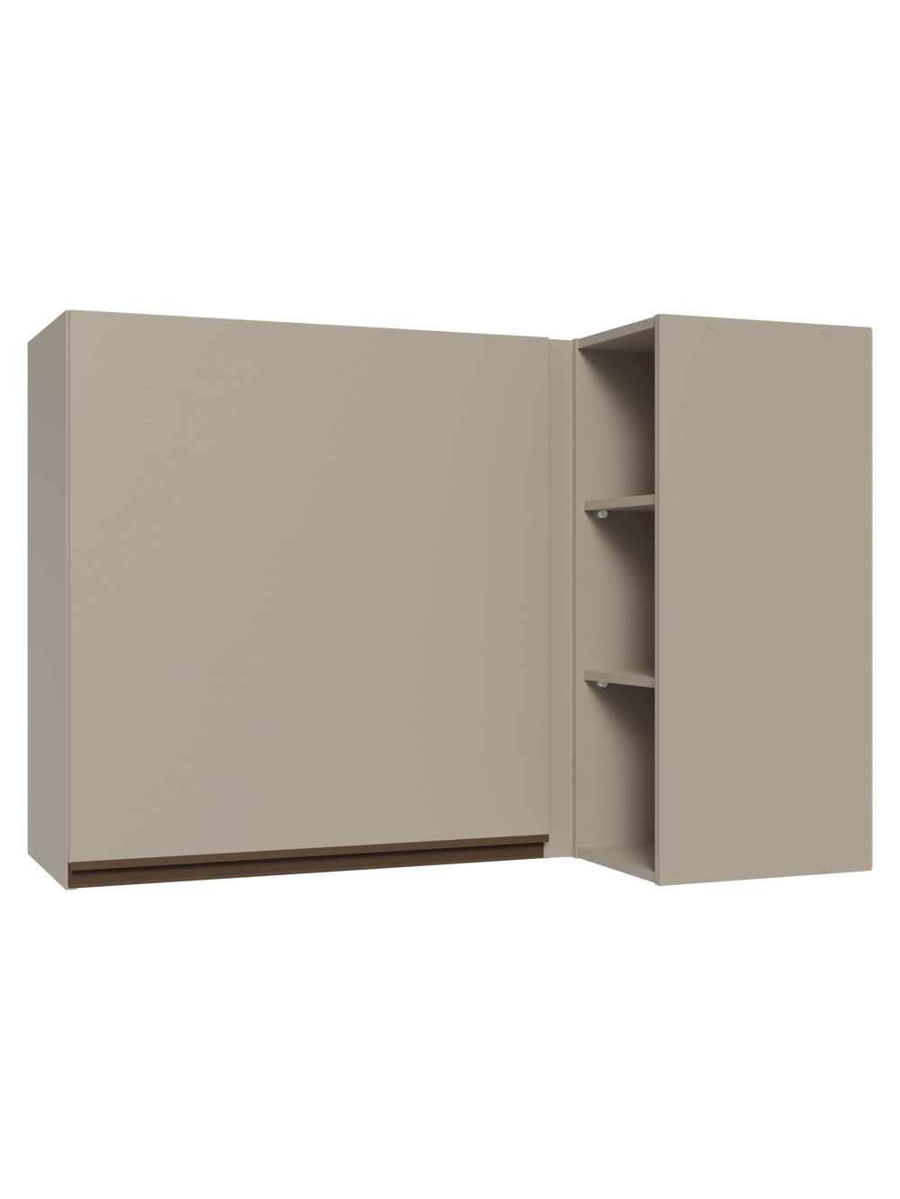 Armário Aéreo de Canto 1 Porta e Adega Crema Nice Madesa - Crema