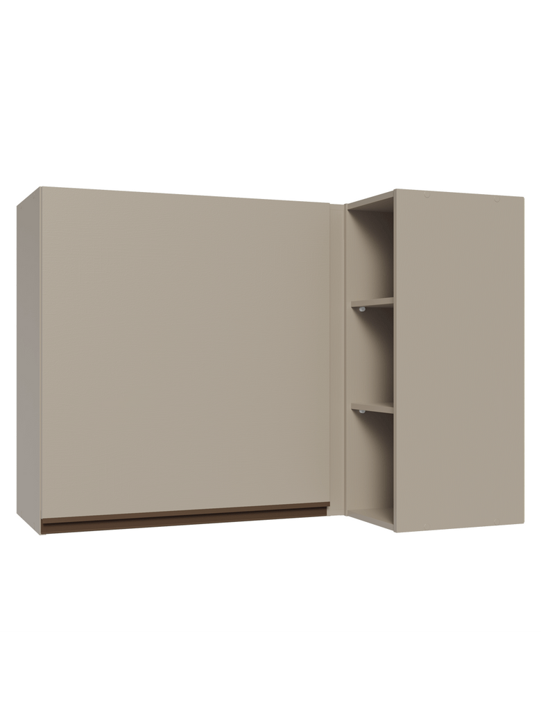 Armário Aéreo de Canto 1 Porta e Adega Crema Nice Madesa