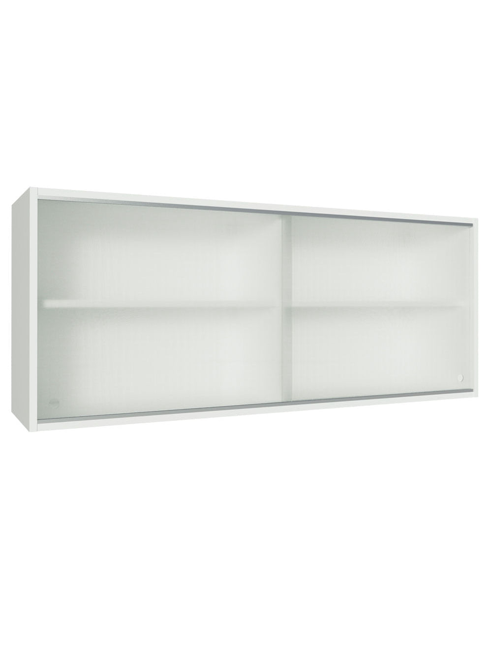 Armário Aéreo Madesa 2 Portas de Correr de Vidro para Cozinhas Glamy, Lux e Reims Branco - Branco