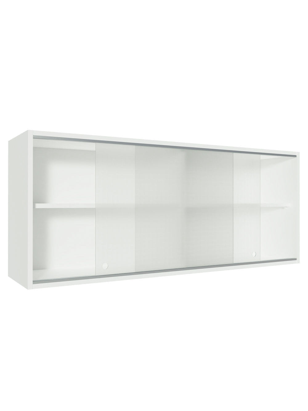 Armário Aéreo Madesa 2 Portas de Correr de Vidro para Cozinhas Glamy, Lux e Reims Branco