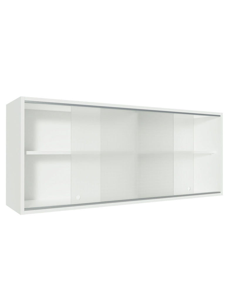 Armário Aéreo Madesa 2 Portas de Correr de Vidro para Cozinhas Glamy, Lux e Reims Branco