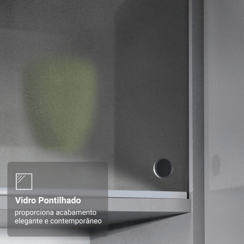 Armário de Cozinha Completa 280 cm Cinza Nice Madesa 02