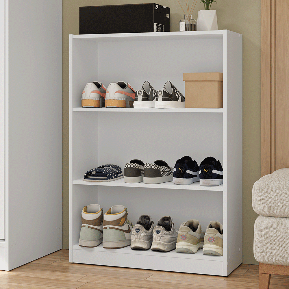 Estante Sapateira 3 Prateleiras Sem Portas Branco Madesa - Branco