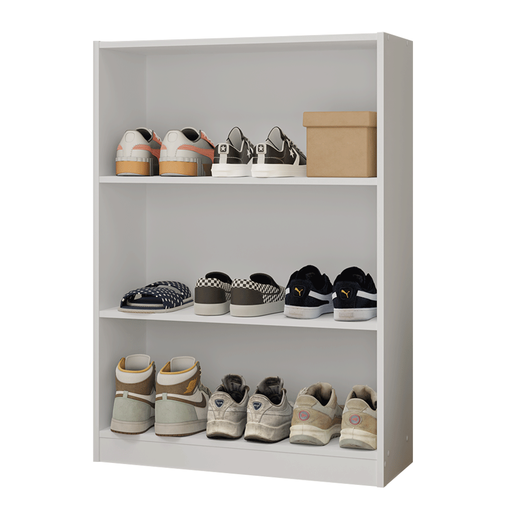 Estante Sapateira 3 Prateleiras Sem Portas Branco Madesa - Branco