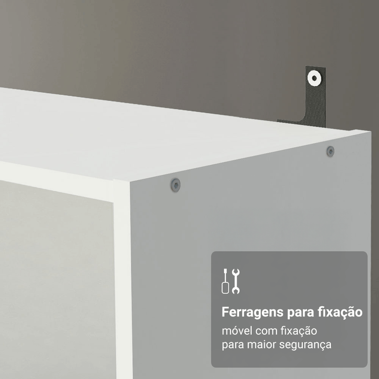 Estante Sapateira 3 Prateleiras Sem Portas Branco Madesa