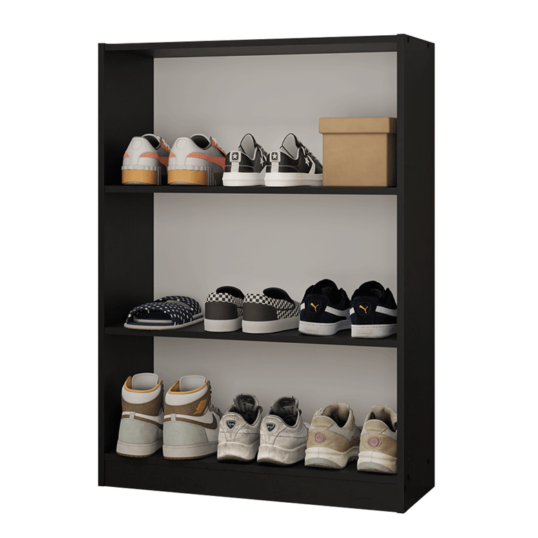 Estante Sapateira 3 Prateleiras Sem Portas Preto Madesa