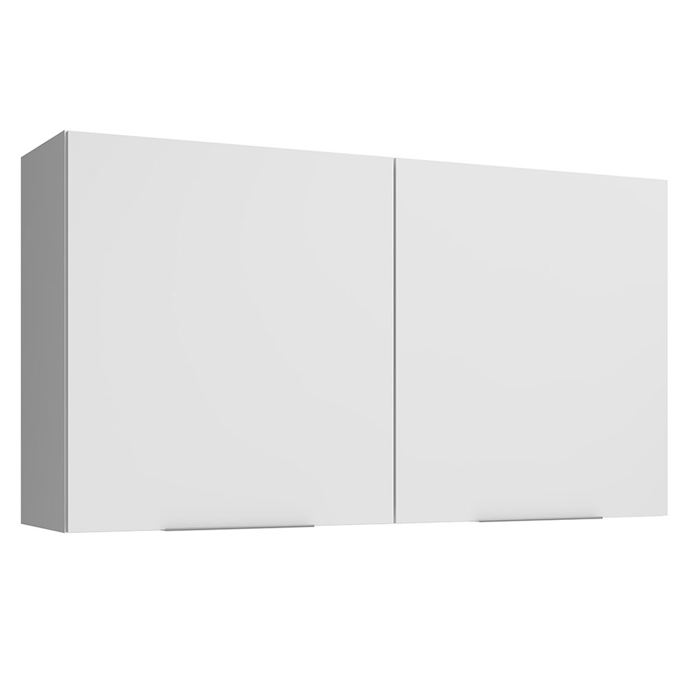 Armário Aéreo para Quarto 120 cm 2 Portas Branco Neo Madesa - Branco