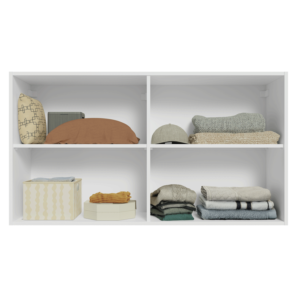 Armário Aéreo para Quarto 120 cm 2 Portas Branco Neo Madesa