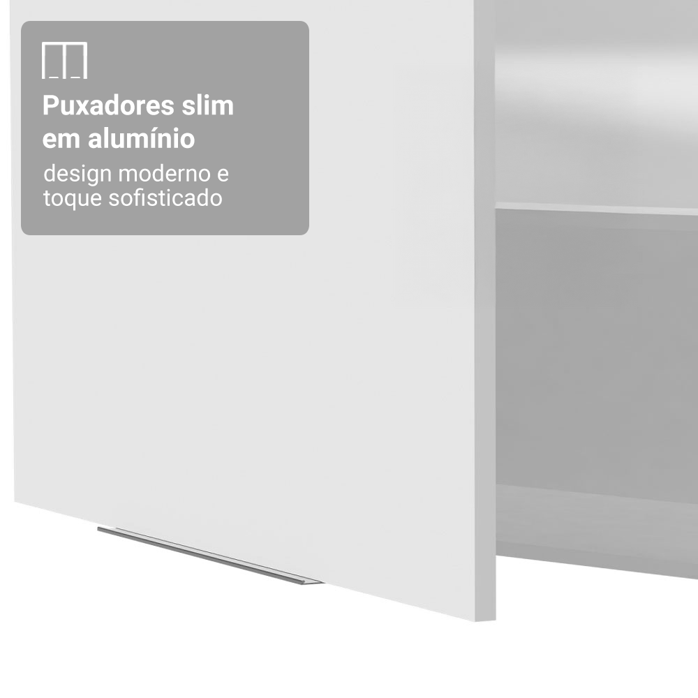Armário Aéreo para Quarto 60 cm 1 Porta Branco Neo Madesa