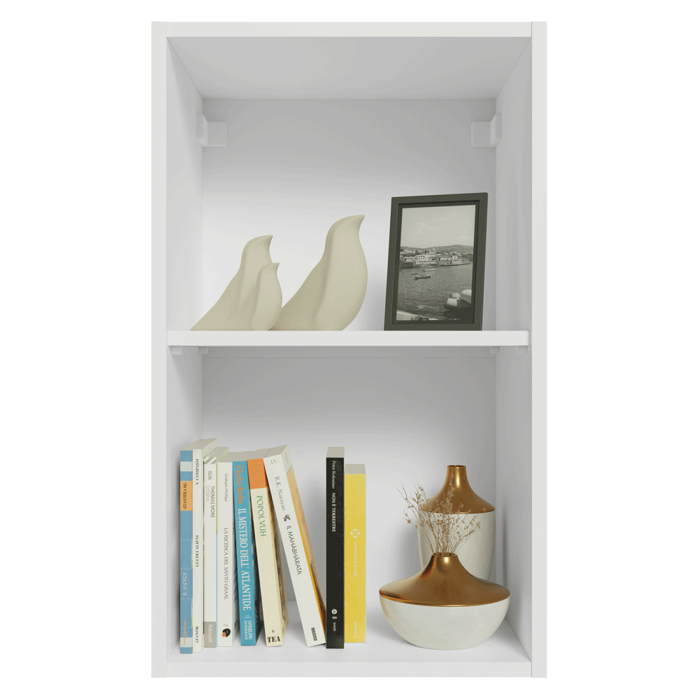 Armário Aéreo para Quarto 40 cm 2 Nichos Abertos Branco Neo Madesa