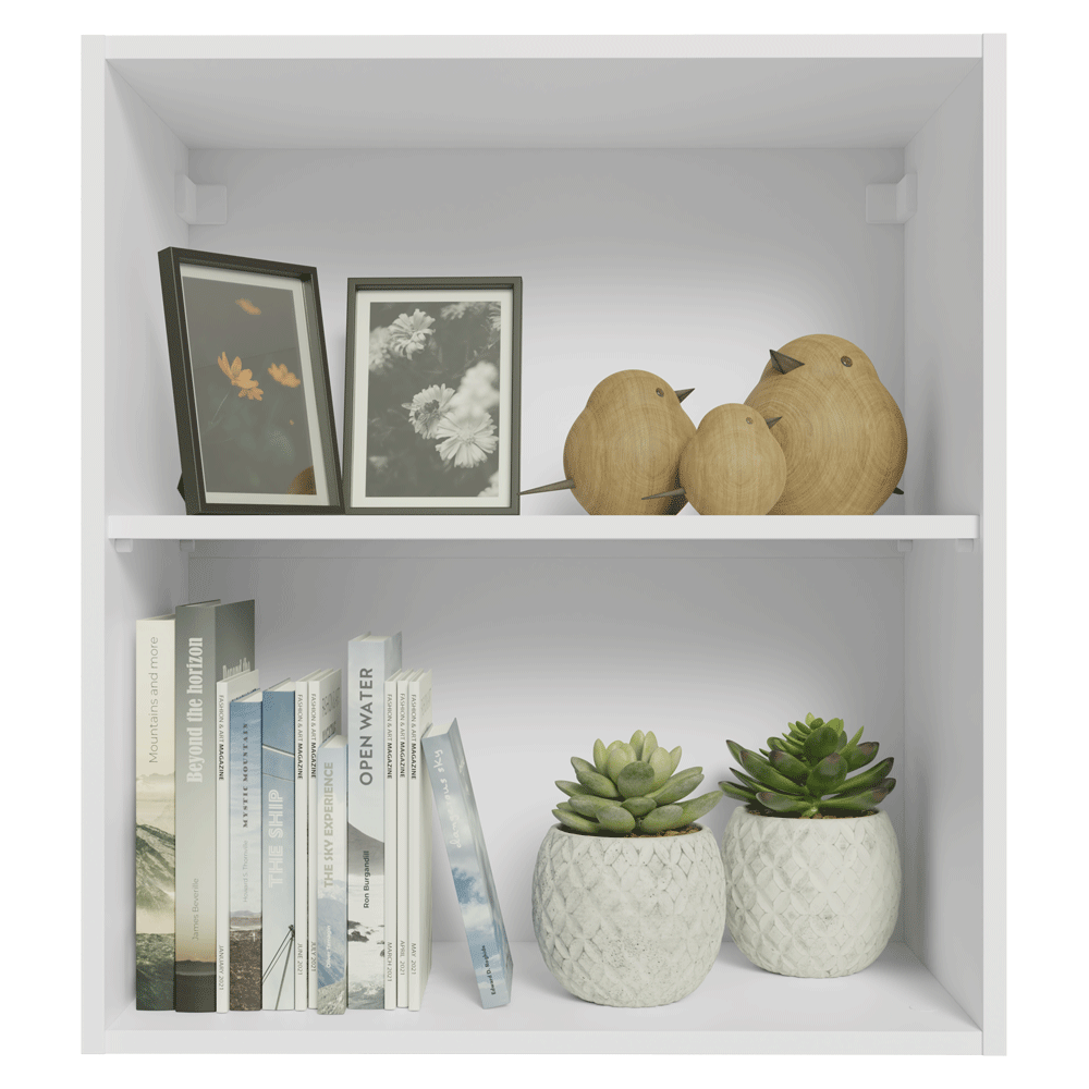 Armário Aéreo para Quarto 60 cm 2 Nichos Abertos Branco Neo Madesa