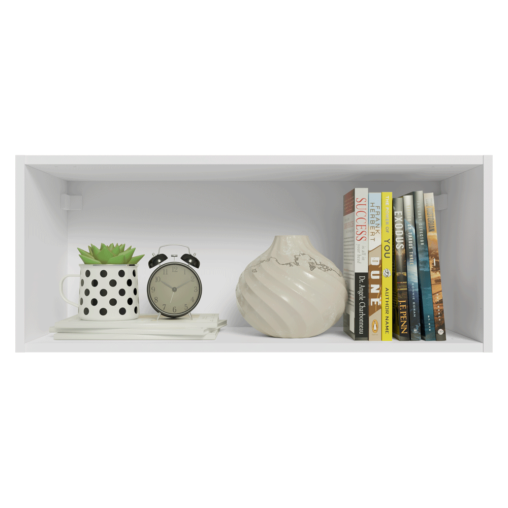 Armário Aéreo para Quarto 80 cm Nicho Aberto Branco Neo Madesa