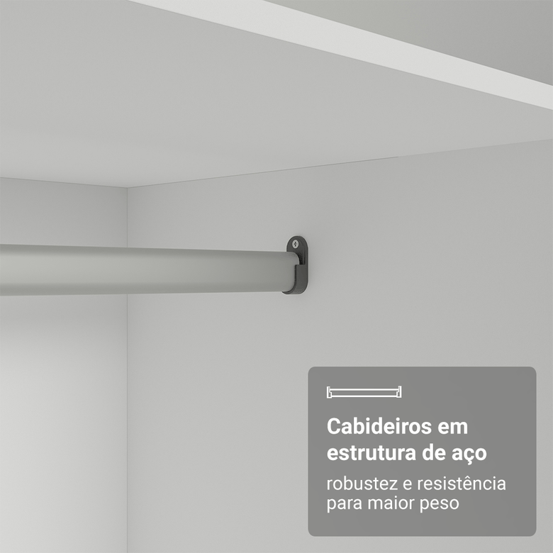 Quarto Completo Solteiro De Canto 415 cm Branco Neo Madesa