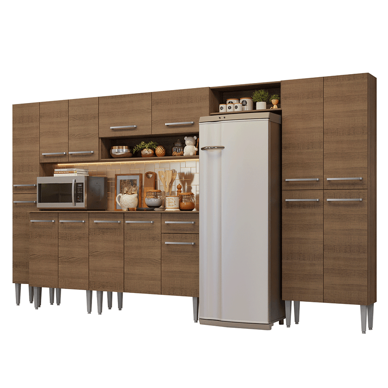 Armário de Cozinha Completa 325cm Rustic Emilly Madesa 07
