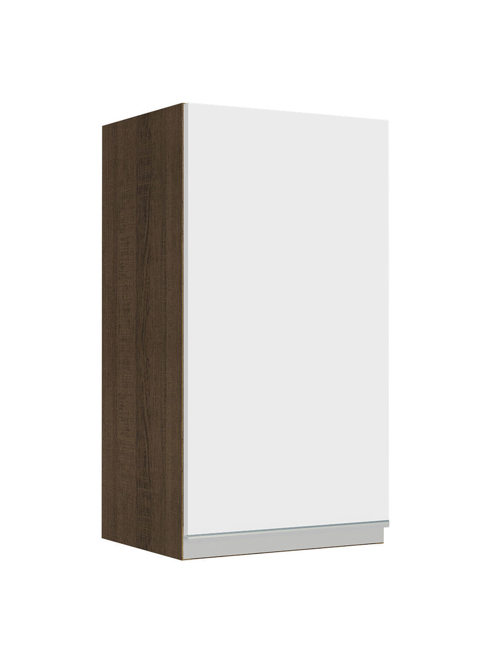 Armário Aéreo Madesa Glamy 35 cm 1 Porta Rustic/Branco - Rustic/Branco