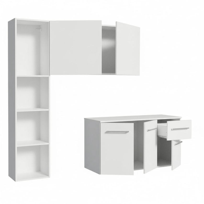 Armário de Cozinha Compacta 120cm Branco Easy Madesa