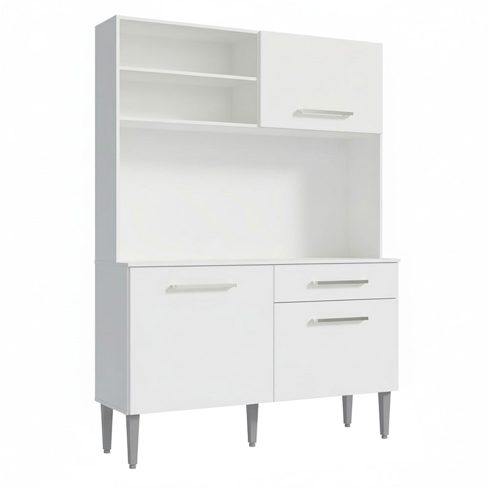 Armário de Cozinha Compacta 120cm Branco Life Madesa