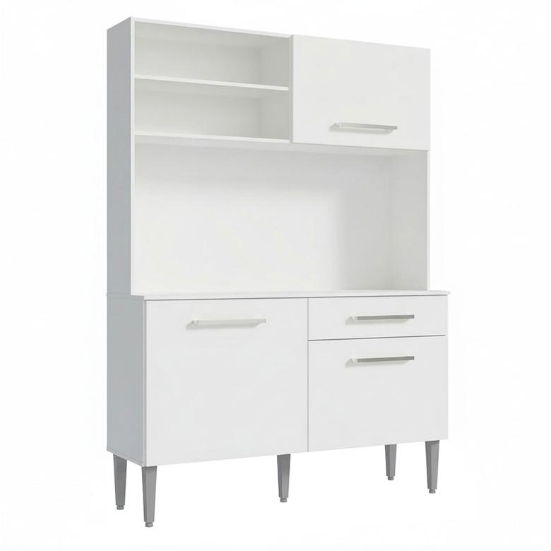 Armário de Cozinha Compacta 120cm Branco Life Madesa