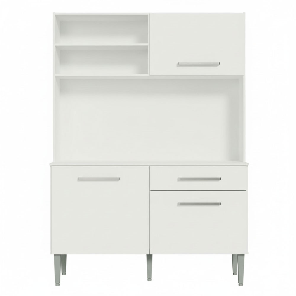 Armário de Cozinha Compacta 120cm Branco Life Madesa