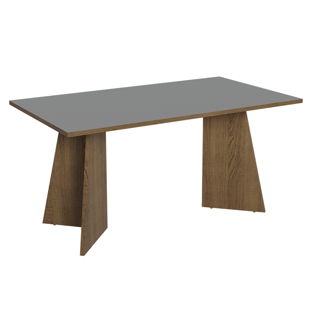 Mesa de Jantar Retangular Tampo de Madeira 5389 Rustic/Cinza Madesa - Rustic/Cinza