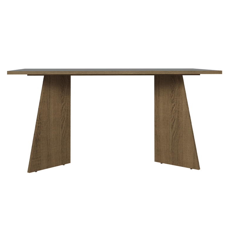 Mesa de Jantar Retangular Tampo de Madeira 5389 Rustic/Cinza Madesa