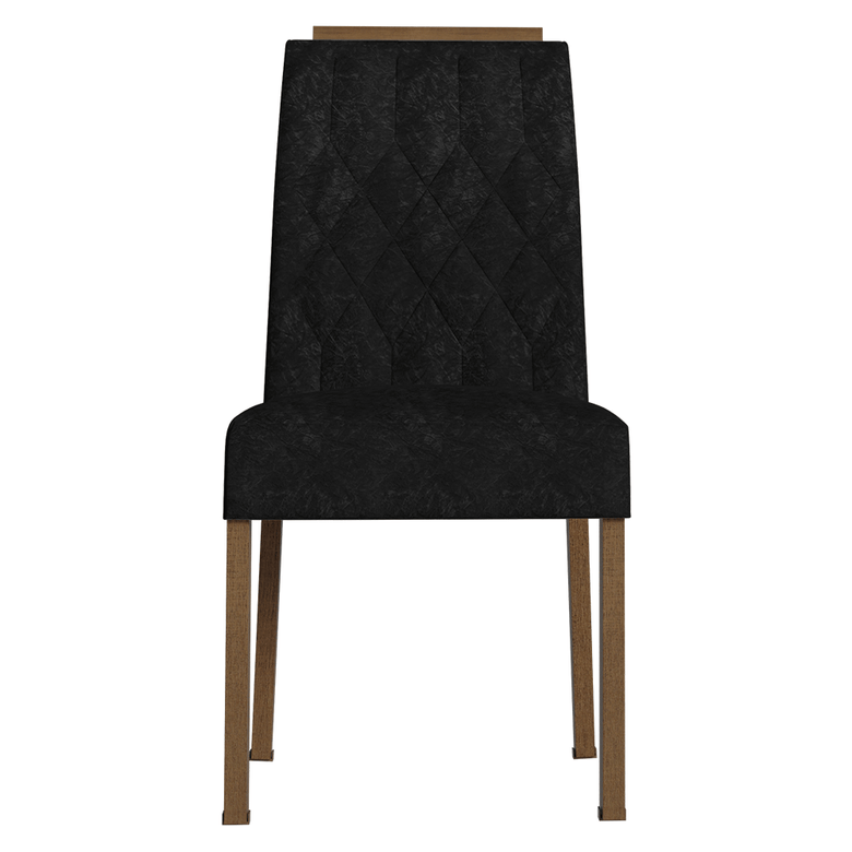 Kit 4 Cadeiras de Jantar 4256 com Espaldar Rustic/Oxford Madesa