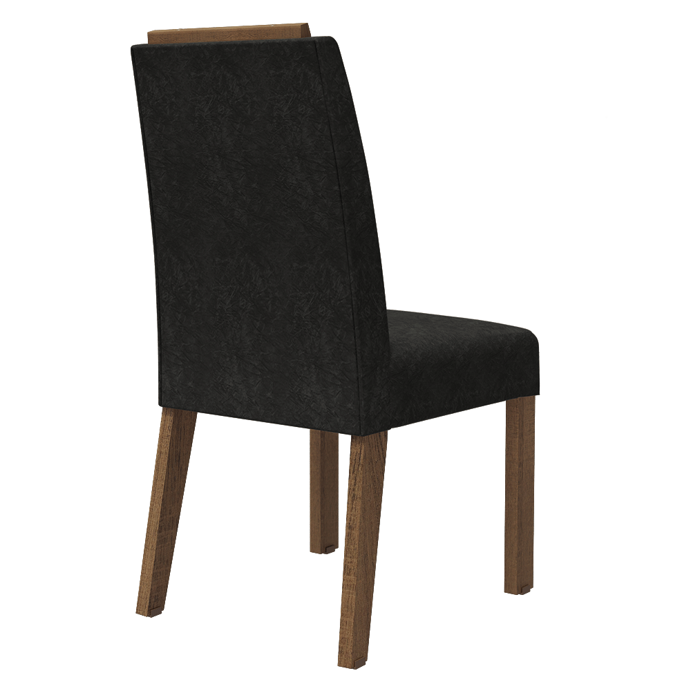 Kit 4 Cadeiras de Jantar 4256 com Espaldar Rustic/Oxford Madesa