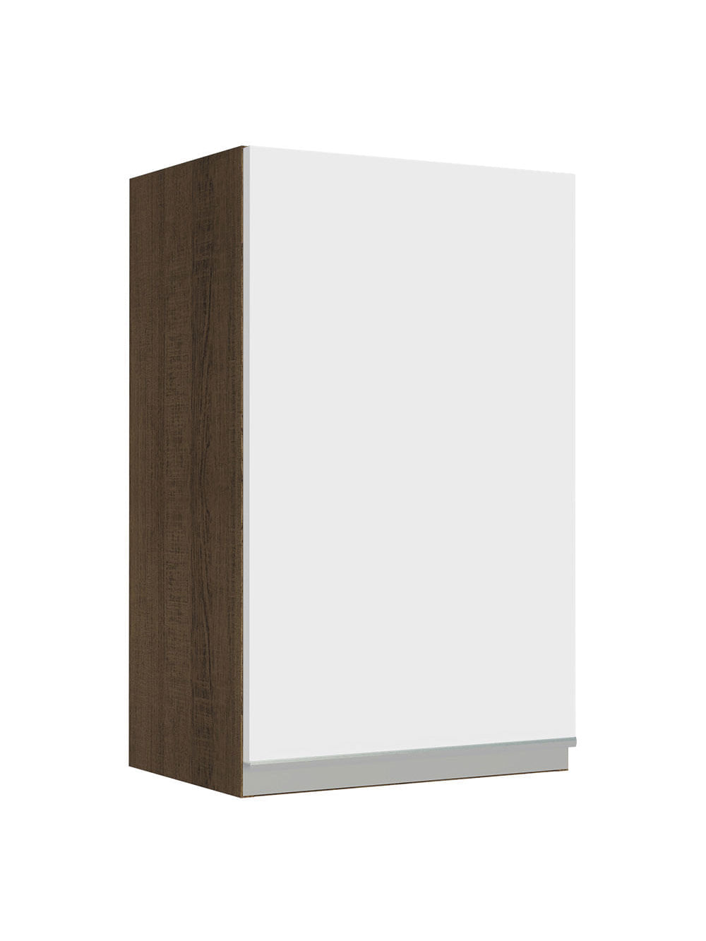 Armário Aéreo Madesa Glamy 40 cm 1 Porta Rustic/Branco - Rustic/Branco