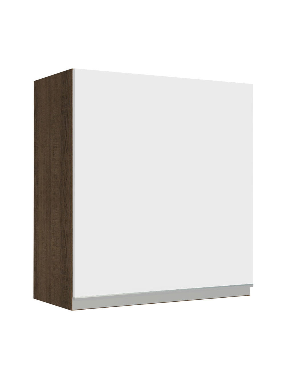 Armário Aéreo Madesa Glamy 60 cm 1 Porta Rustic/Branco - Rustic/Branco
