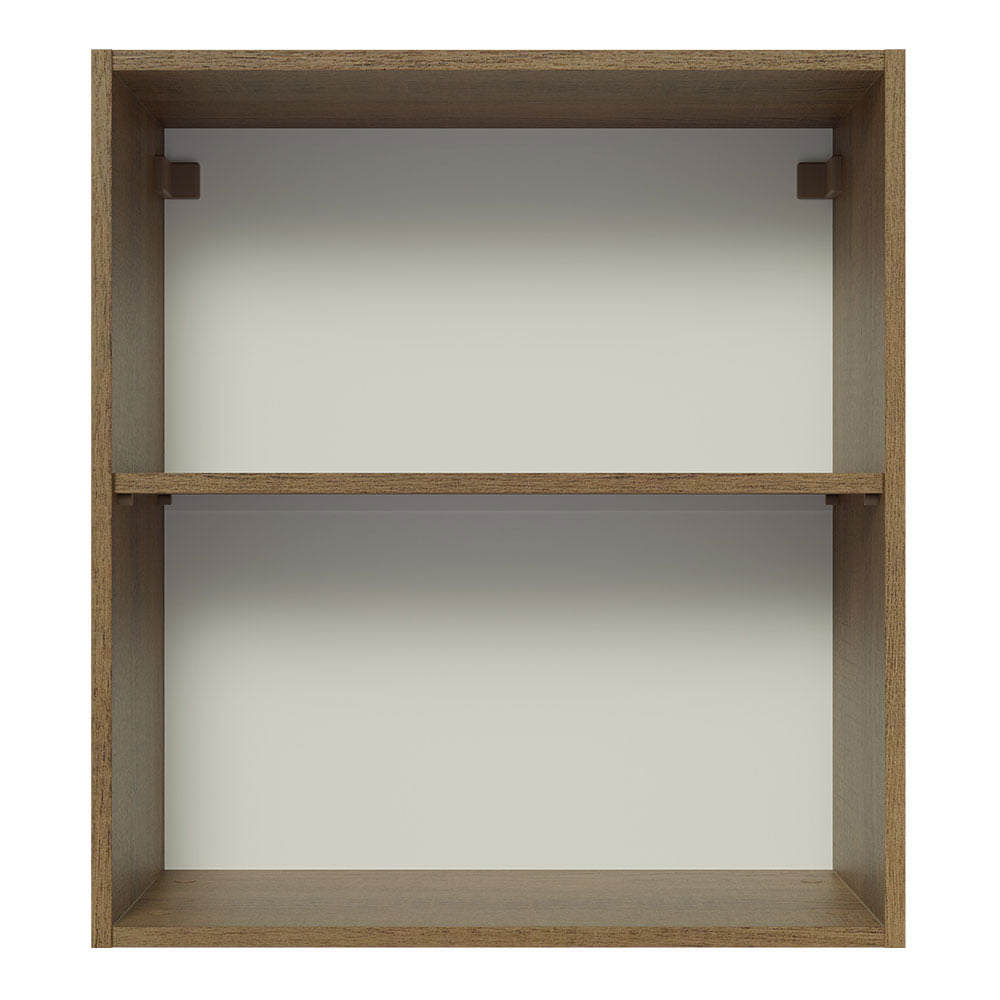 Armário Aéreo Madesa Glamy 60 cm 1 Porta Rustic/Branco
