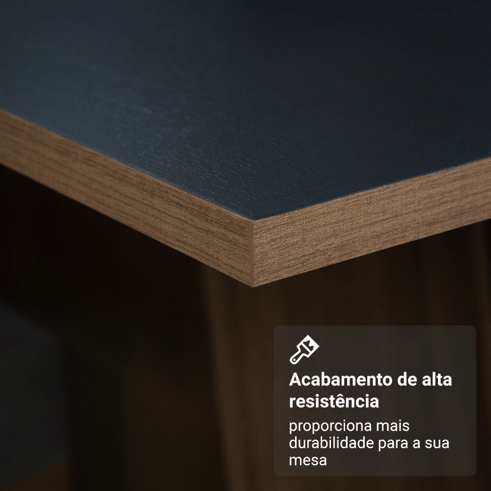 Mesa para Escritório Diretor Presidente 180cm Rustic/Preto 5388 Madesa